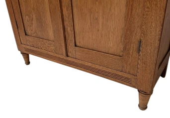 Arts & Crafts Art Nouveau Bookcase with Original Green Glass, 1900s